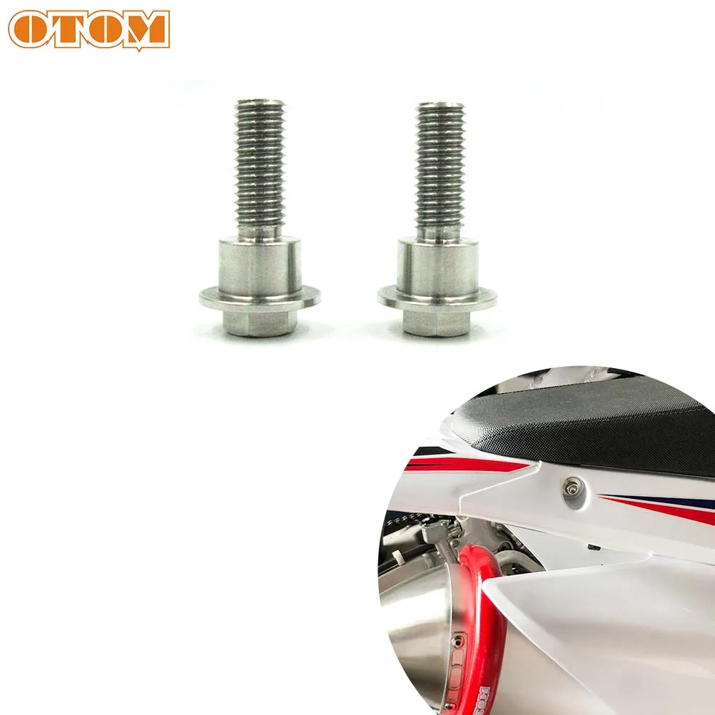 

OTOM New Rear Seat Bolt Motorcycle Stainless Steel Fender Screw M8*1.25 Cushion Lock Nut Cap 90121-MEN-A70 For HONDA CRF 250 450