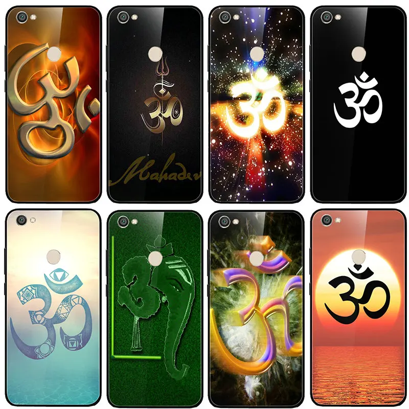 Hinduism Aum Om религиозные телефонные чехлы из закаленного стекла для Xiaomi Redmi Note 4 4X 5 5A 6