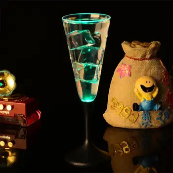

New LED Champagne Glass Cup light up Flash Champagne cup soft Drink Cup For club bar Party Decoration supply