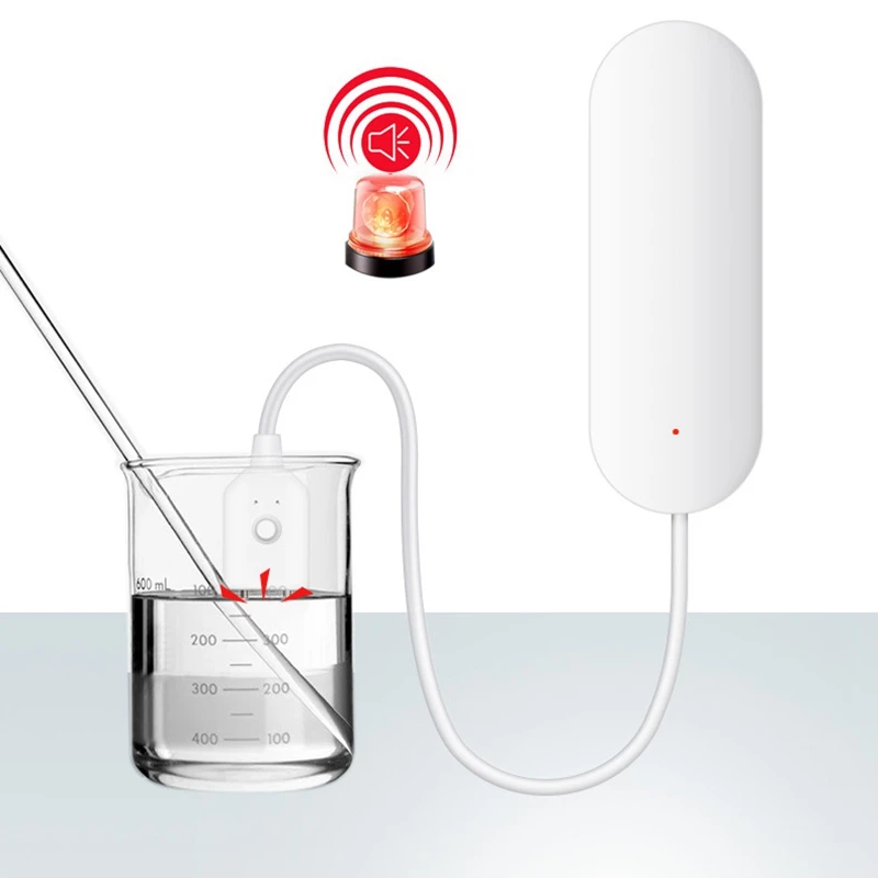 Wi-Fi умный датчик утечки воды уровень утечки потока сигнализация детектор защита от перелива приложение Tuya Совместимо с Alexa Google Home