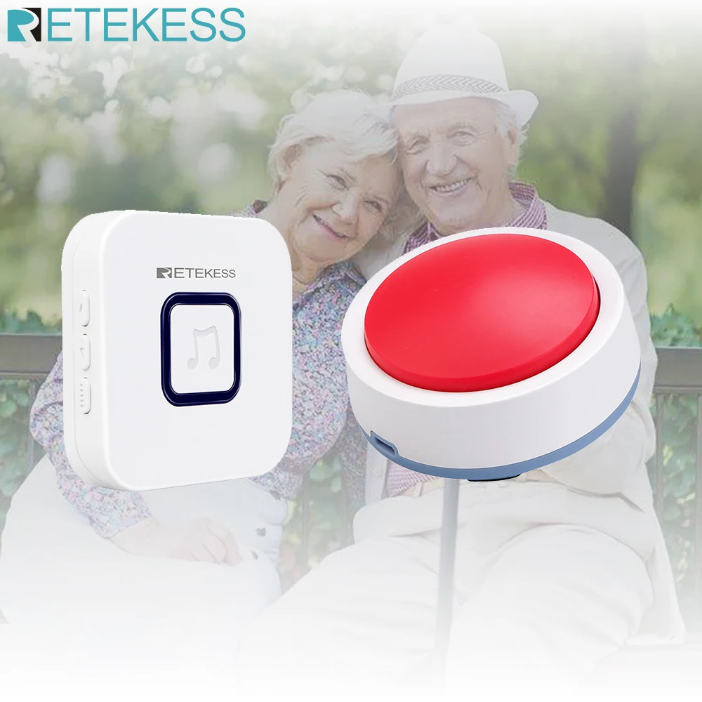 Cuidador sem Fio Sistema de Ajuda Paciente para Cuidados em Casa Retekess Enfermeira Pager Chamando Alerta - Atenção Pessoal Th003 - Imagem 2