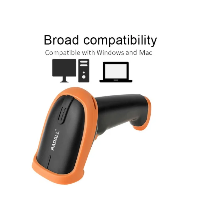 Wireless Barcode Scanner Wired Handheld 1D CCD Bar Code Reader for Inventory POS Terminal