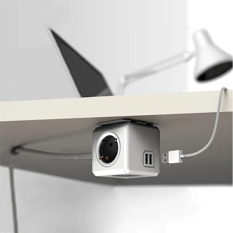 Allocacoc power cube ЕС Plug мощность удлинитель умная розетка удлинитель электрический 4 AC Plug 2 usb-порта адаптер для путешествий умная розетка для зарядного устройства 3680 Вт удлинитель 1,5 м 3 м