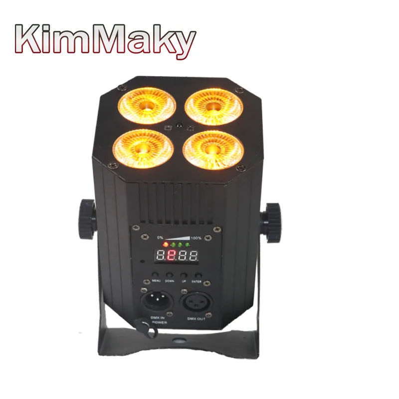 4 шт. 18 Вт 6in1 Батарея Мощность &amp Wireless DMX512 Smart свободу PAR Банок rgbawuv Перезаряжаемые