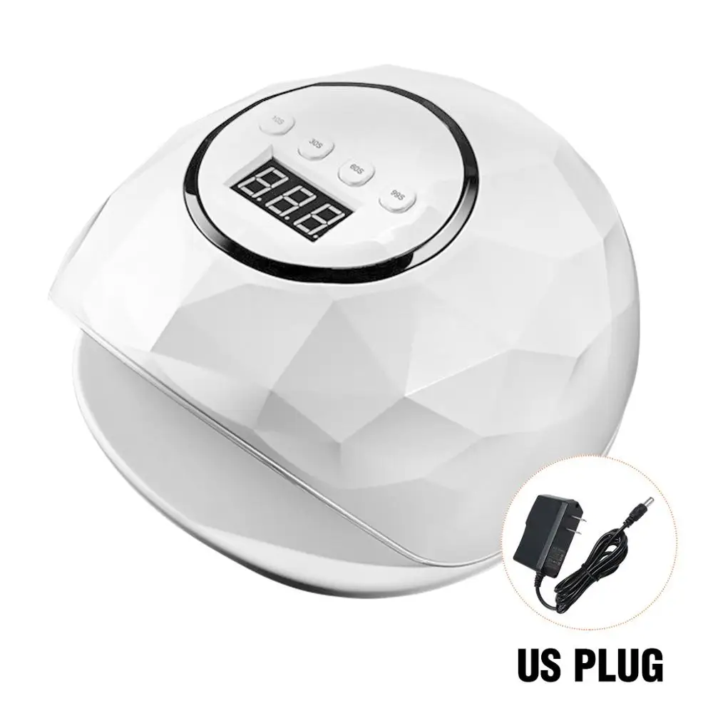 White US Plug 160 Вт УФ-сушка для ногтей быстрая отверждения 39 шт. светодиодный свет синхронизации ногтей лампа для сушки гель-лака машина двойной источник света ЖК-цифровой дисплей - Цвет: White US Plug