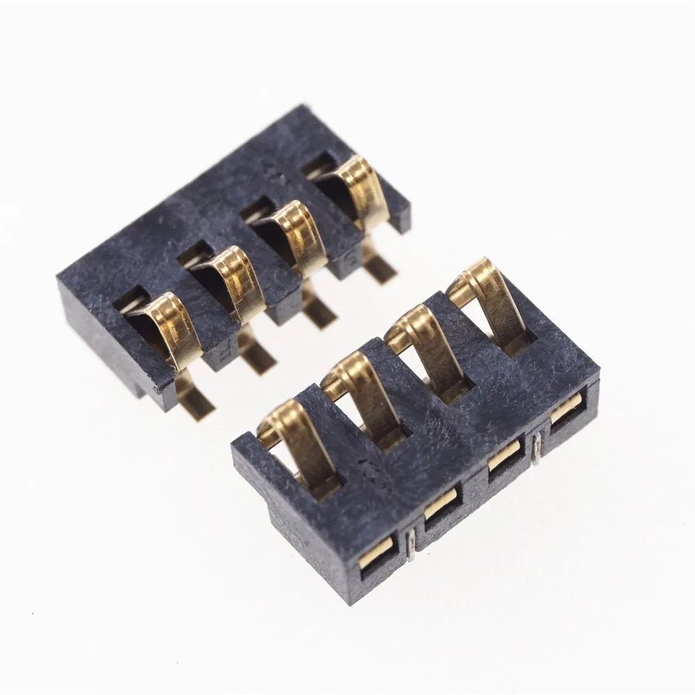 100pcs Spring Compression Contact 2.5mm Pitch 4 Pin Male Connector