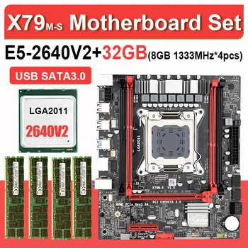 

JINGSHA X79 3.0 chipset motherboard Xeon E5 2640 V2 LGA 2011 4Pcs x 8GB= 32GB 1333 DDR3 ECC REG memory SATA3 M.2 SSD interface