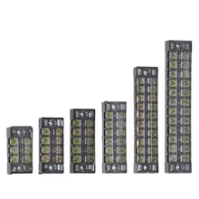 TB-1503 TB1504 TB1506 TB1508 TB1510 TB1512 двухрядная полоса винтовой клеммный блок 15A 600 в фиксированная монтажная плата разъем провода