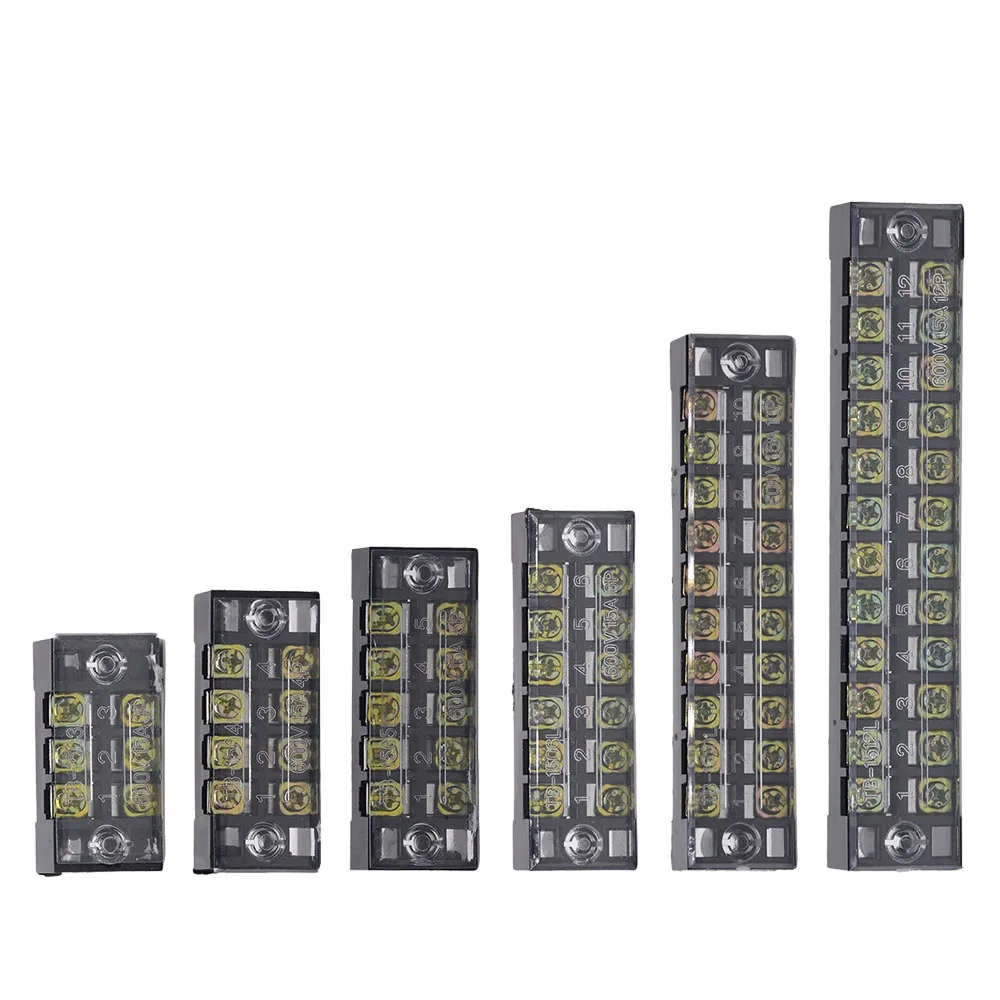 Клеммная колодка TB 1503 TB1504 TB1506 TB1508 TB1510 TB1512 винтовая с двухрядной полосой 15 А 600 В