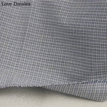 Хлопок, окрашенная в пряже, черный, синий цвет, маленькая жесткая ткань в клетку, для лета, сделай сам, одежда, платье, рубашка, топ, ручная работа, ремесло