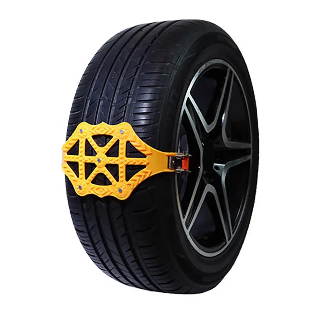 

4pcs Car Wheel Chains Winter Roadway Auto Car Tires Ice Snow Anti Skid Chains Thick TPU Anti-slip Snow Tyre Chain For 6.4-10.9in