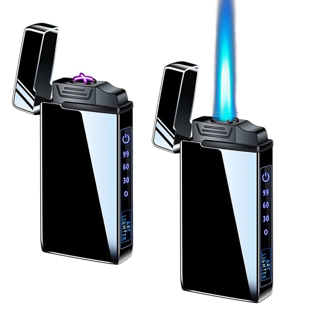Двойная дуговая Зажигалка горячая Распродажа 2 в 1 ветрозащитная USB металлическая
