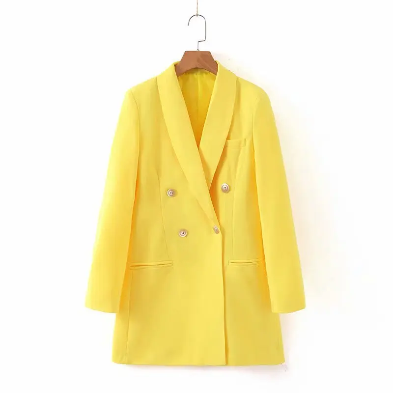 Woah 2019 XL68-2247 European and American Fashion Long-style Suit Jacket | Женская одежда