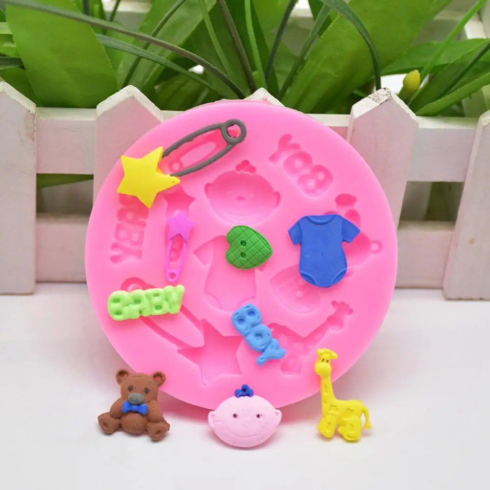 DishyKooker DIY силиконовой формы для выпечки ребенка мальчик девочка торт форма для шоколада, помадки