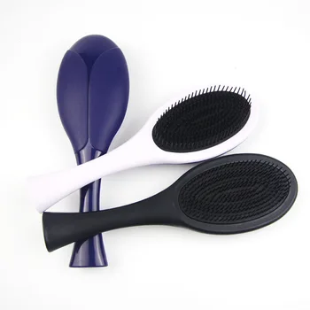 

New Style Plastic Massage Tangle Teezer Anti-Knot Hairdressing Comb Ellipse Straight Comb Yiwu