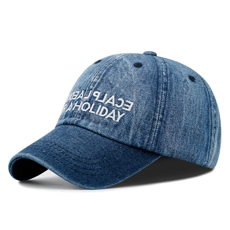 photo color Gorras De Mujer джинсовая бейсбольная Кепка Для Взрослых Snapback шляпа для женщин Гольф Дальнобойщик на заказ шляпа Casquettes Homme ковбойские джинсы кепка s - Цвет: photo color