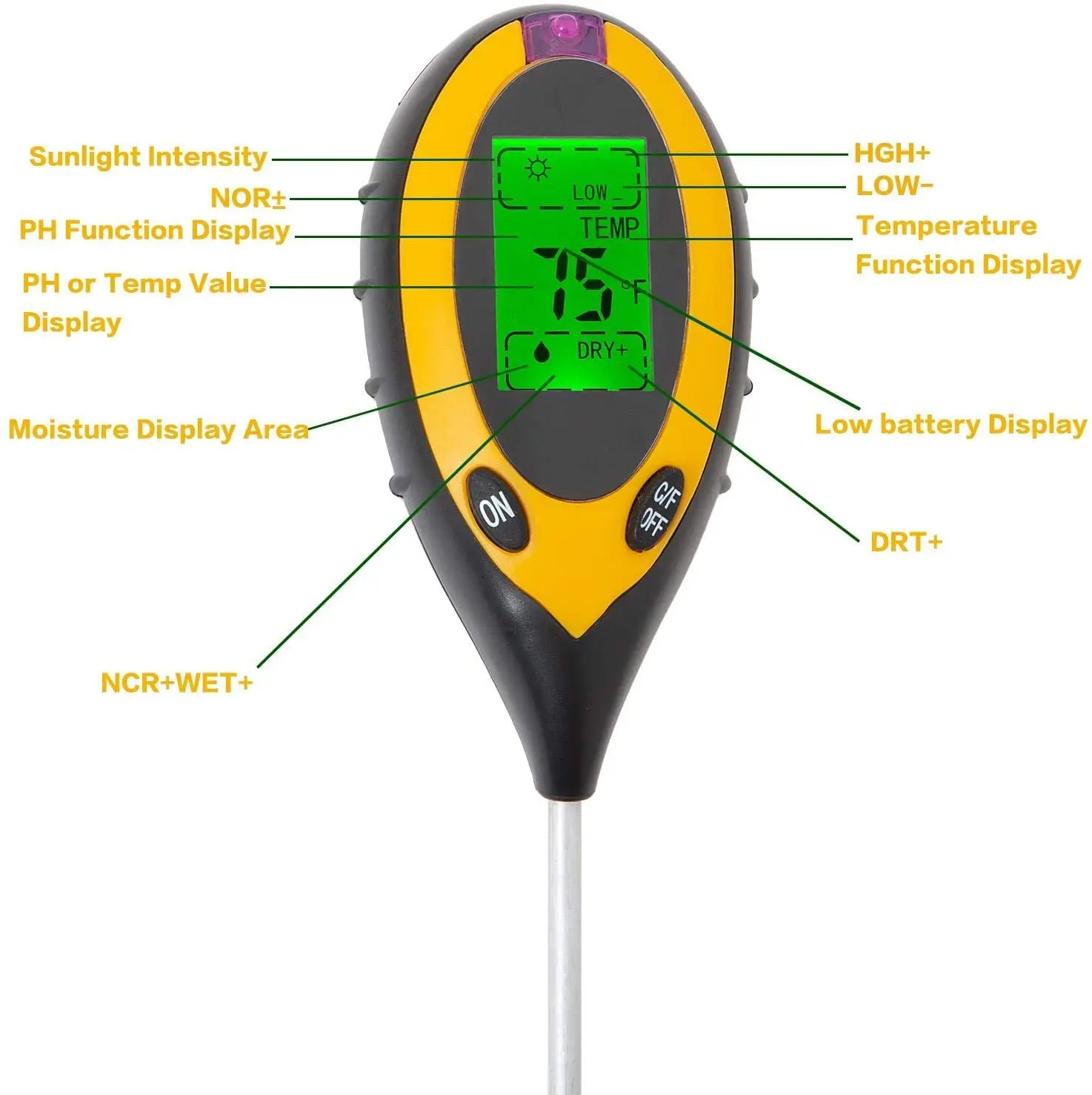 2021 4-in-1 Soil Test PH Moisture Meter Light Temperature Tester Garden Plant Flowers Monitor Tool Multi-Functional Bonsai | Инструменты