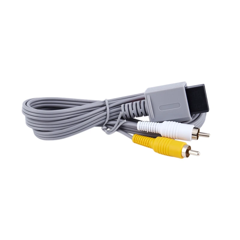Розничная Аудио Видео AV композитный 3RCA кабель Шнур Разъем для игровой консоли nintendo wii