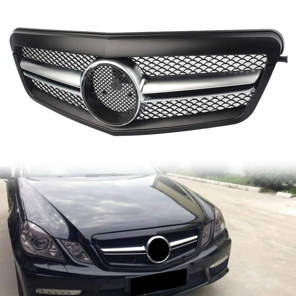 Radiator Grill Star C63 LOOK for MERCEDES S212/W212 Black/Silver Top Quality