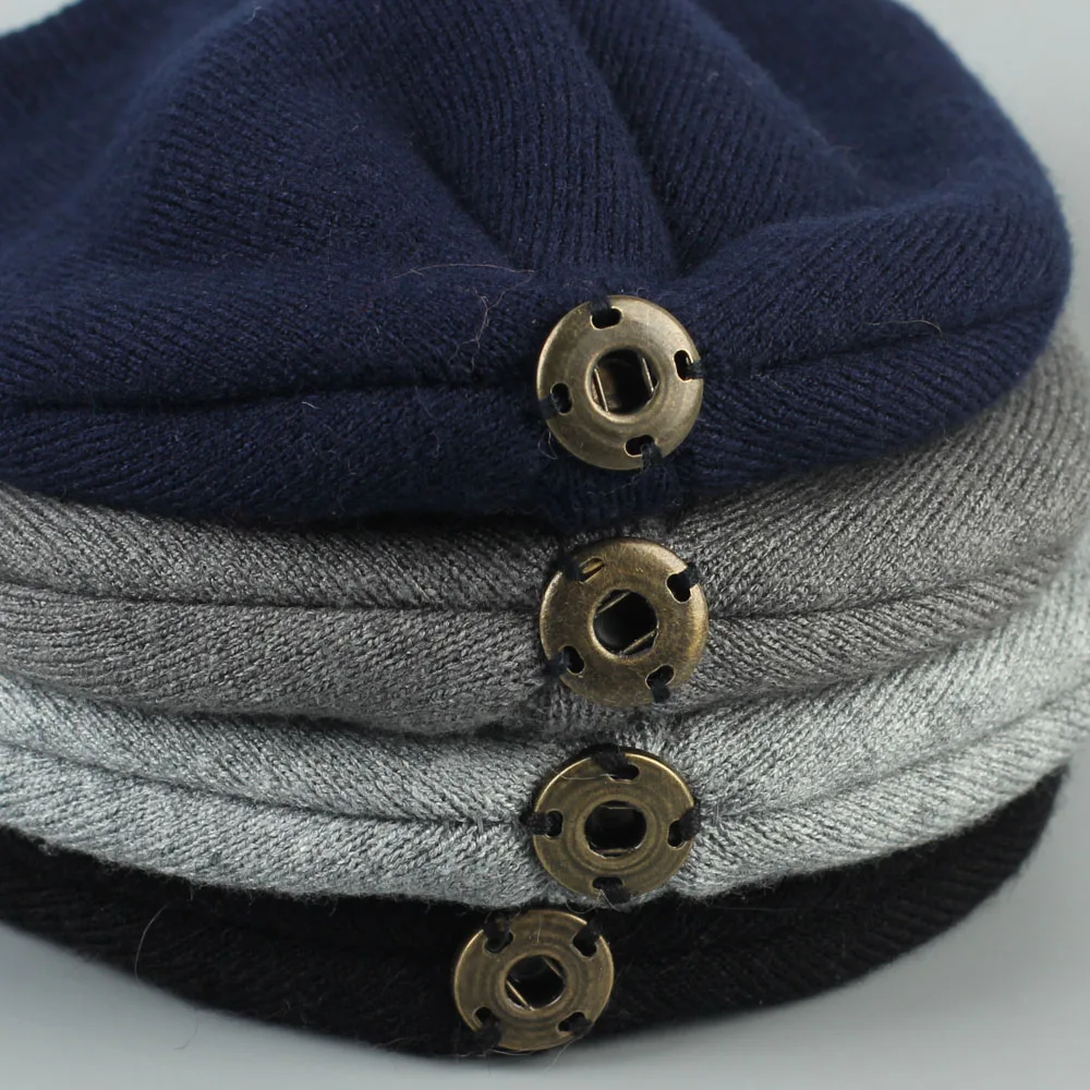 Newborn Girls Boys Kids Warm Plain Cotton Skullies Beanie Baby Cashmere Beanies Hats with Patchwork Raccoon Pompom for Kids