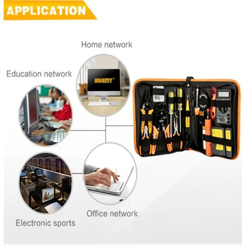 Портативный набор инструментов для ремонта локальной сети RJ45 RJ11 RJ12 Кабельный тестер ремонтный набор Профессиональный сетевой набор инструментов Прямая поставка