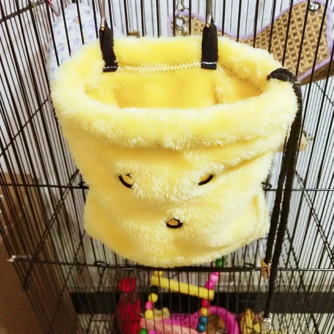 yellow S Зимняя Подвеска для хомяка домик гамак может переносить маленьких животных двойного назначения спальный мешок белка клетка для Ежика аксессуары - Цвет: yellow S