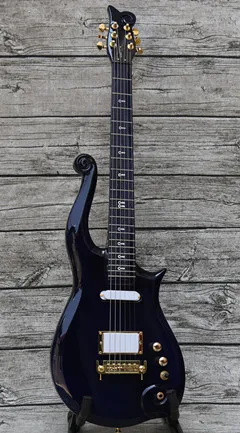 Prince Cloud гитара электрогитара символ спермы вставки ручной работы гитара 10 цветов для выбора - Цвет: black guitar