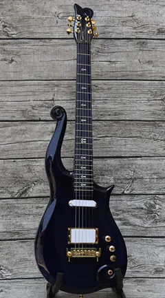 black guitar Prince Cloud гитара электрогитара символ спермы вставки ручной работы гитара 10 цветов для выбора - Цвет: black guitar