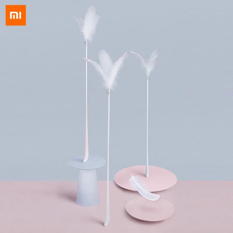 

Xiaomi Mijia FURRYTAIL Flamingo Funny Cat Stick Feather Headband Bells Funny Cat Toy Toy Feather Stick
