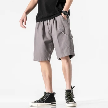 

men clothing 2020 fashion casual shorts plus size mens workout shorts cotton drawstring sweatpants loosse fithalf beach pants