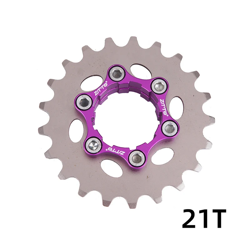21T MTB велосипедный односкоростной кассета Cog и переключатель велосипедной цепи натяжитель группа набор - Цвет: 21T