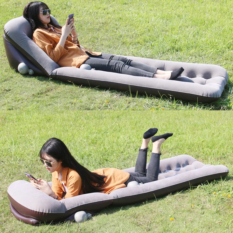 

Inflatable flocking bed Garden furniture Portable inflatable sleep mat Lazy sofa Multi-function moisture-proof inflatable sofa
