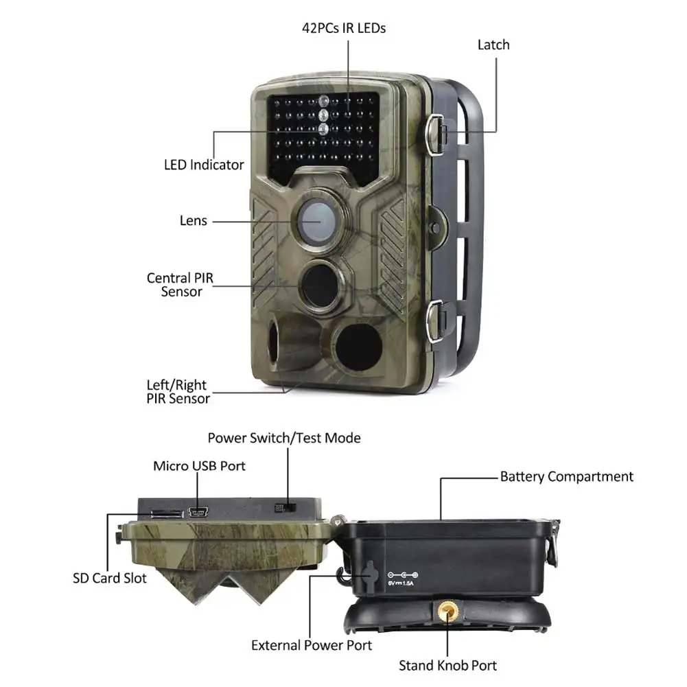 HC800A 20MP Открытый Дикий охотничий троп Скаутинг ночного видения Водонепроницаемая камера ночного видения охотничья камера Ночная охотничья камера