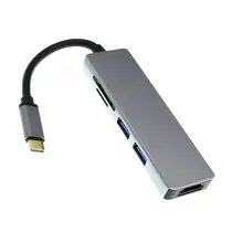 3 концентратор Usbc док-станция Usb type C к Hdmi Usb 3,0 кабель Tf Sd карта 5 в 1 адаптер разветвитель для Macbook Pro Dell Xps 13