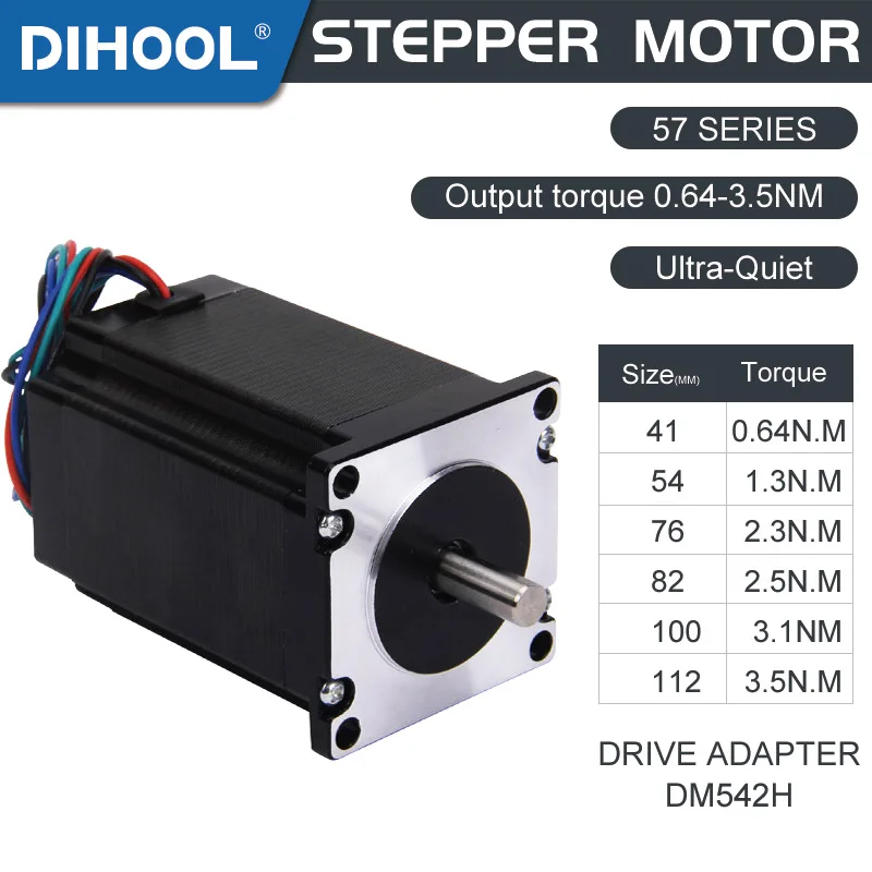 

Closed-loop Stepper Motor Nema23 57-HB113A 3.6N.M High Holding Torque Smooth Run For Automatic Facility Silence 4-Lead 57*57*113