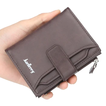 

Baellerry Hot Sale Men Wallets Short Leather Wallet Card Holder Brand Mini Purse Casual Designer Male Coin Bag Retro Mens Wallet