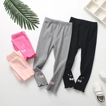 Г. Новинка; стильная детская одежда; леггинсы для девочек в Корейском стиле; Верхняя одежда ярких цветов с милым бантом для маленьких девочек; брюки