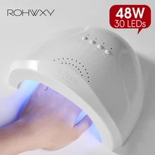 ROHWXY ногтей Сушилка для ногтей Светодиодный УФ лампы 24/машинка для стрижки 48 Вт USB лампы для ногтей, для маникюра ЖК-дисплей Дисплей сушки всех видов Гель-лак для ногтей инструменты для ногтей
