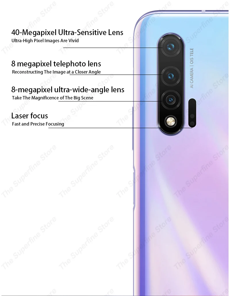 Huawei Nova 6 5G версия 5x Zoom Поддержка NFC 40 Вт supercharge Octa core 4200 мАч 40MP 5 камер лицо+ отпечаток пальца ID смартфон