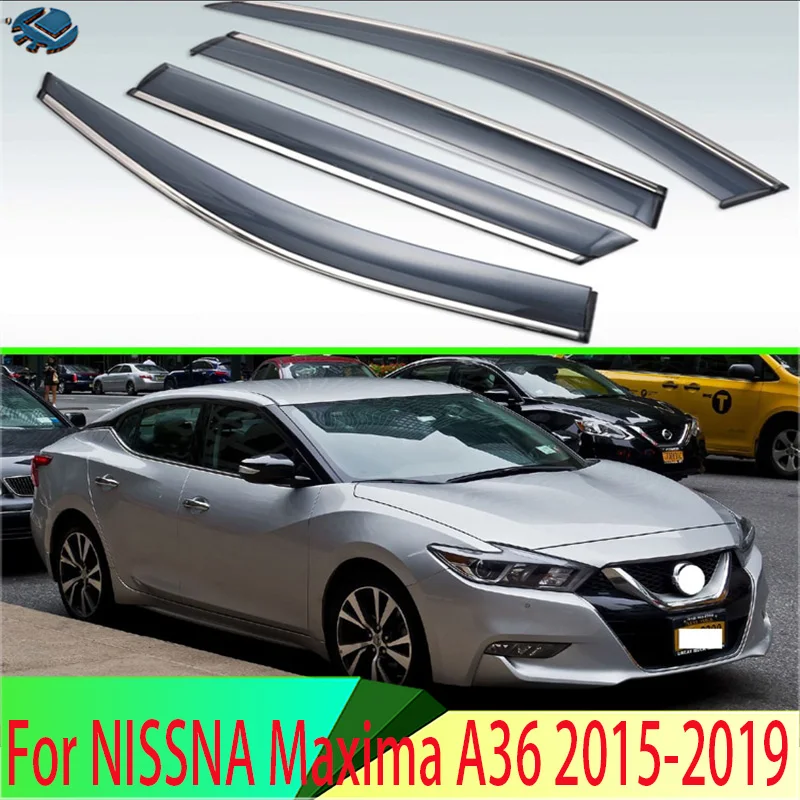 4 шт. пластиковые наружные дефлекторы от солнца и дождя для NISSNA Maxima A36 2015-2019 |