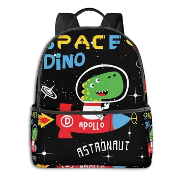 

2020 Hot Sale Women Men Unisex Cartoon Space Dinosaur Backpack New Trend Teenager School Bag Couples Back Pack Travel Bag