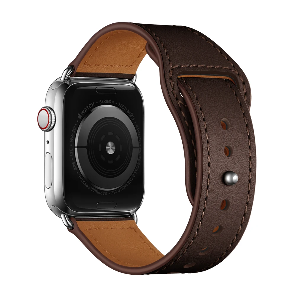 Ремешок для часов из натуральной кожи для apple watch 1 2 3 4 5 iwatch ремешок для часов 38 мм 42 мм 40 мм 44 мм
