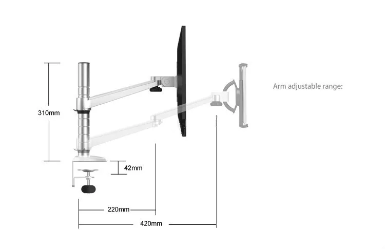arm adjustable range
