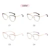 Anti-blue Light Cat Eye Prescription Spectacle Women Myopia Lens Photochromic Glasses Diopter 0 -0.5 -0.75 -1.0 -2.0 To -6.0 3