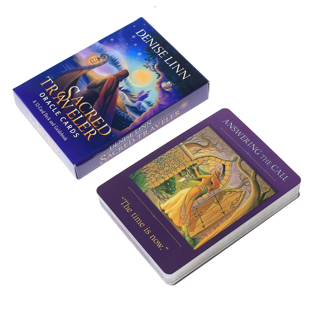 

52 Pcs Oracle Tarot Cards sacred travler Card Destiny Tarot Board Deck Games Palying Cards For Party Game