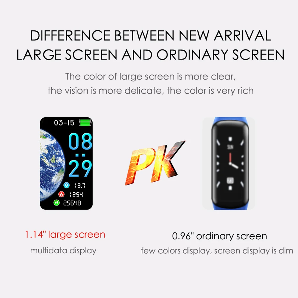 Multifunctional Heart Rate Sleep Monitor Bluetooth Wristband Smart Call Remind Waterproof Sports Smart Bracelet Easy To Operate