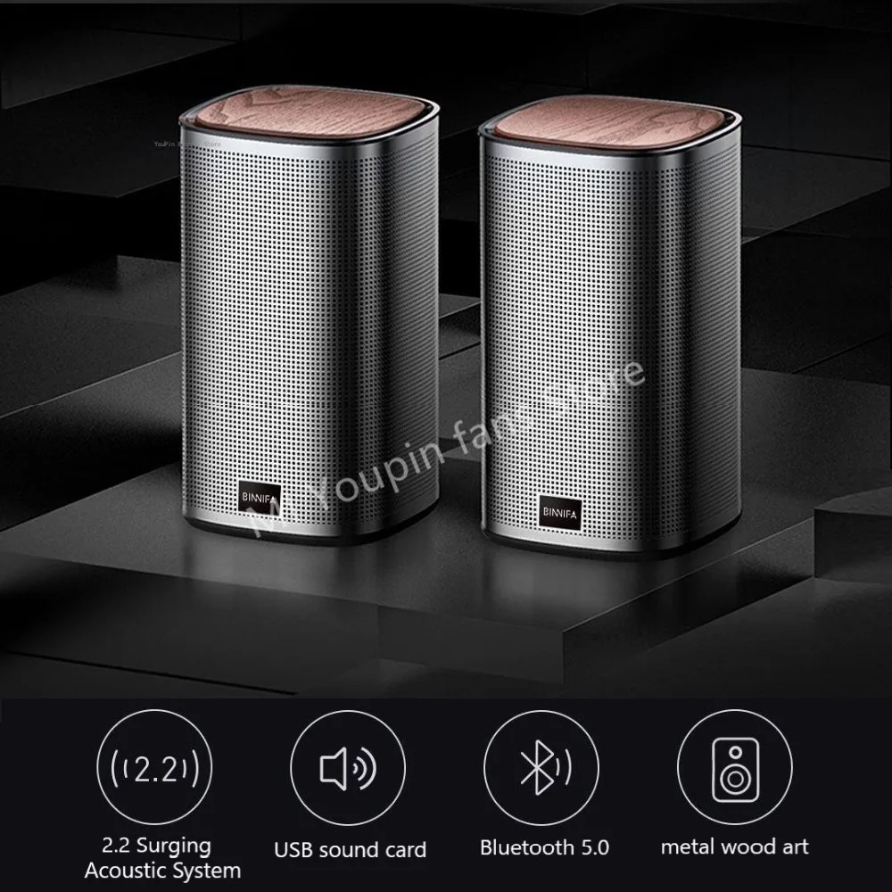 BINNIFA desktop computer stereo bluetooth speaker (1)
