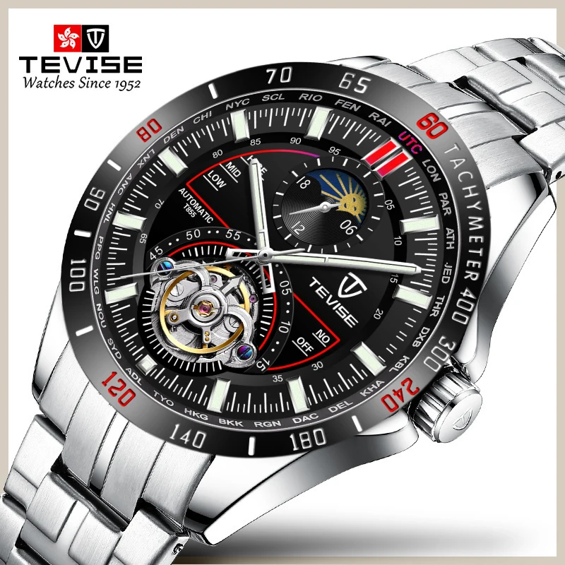 

Tevise Men's Waterproof Automatic Mechanical Watches Winding Watch Men For Male Sports Wristwatch Relogio Masculino reloj hombre