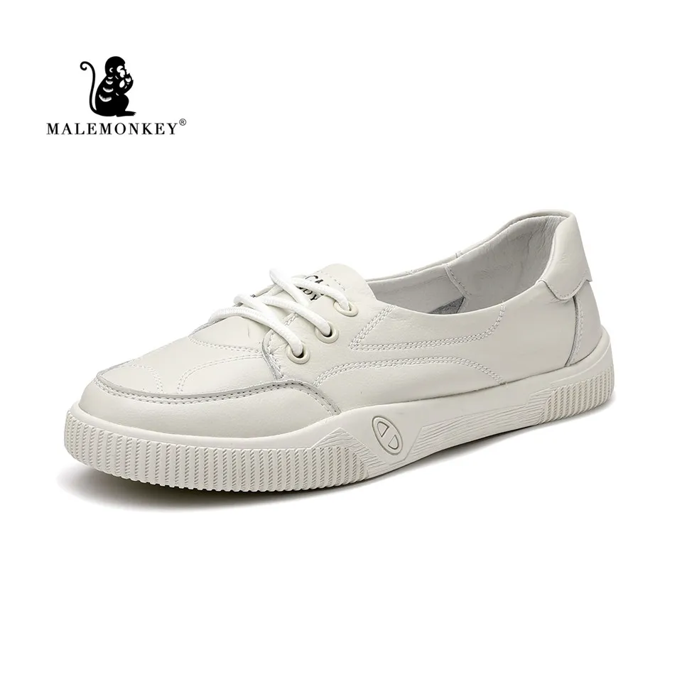 

MALEMONKEY Luxury Brand Designers 2019 New Fashion Women Shoes Comfortable Comfort Soft Rubber Leather Lady Flat