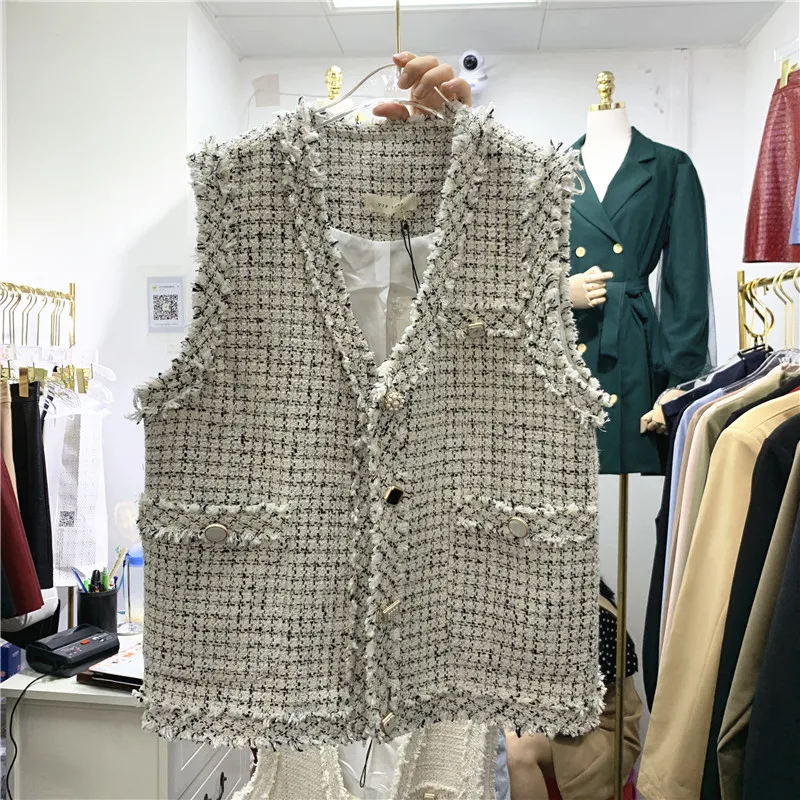 Новинка, женская одежда, Женская Осенняя тонкая куртка с открытыми плечами, Ветровка из Гонконга, короткое пальто, маленькие ароматные ветрозащитные пальто, куртки
